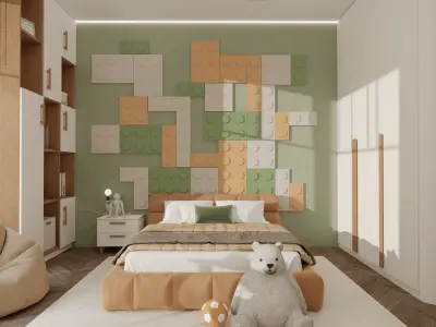 Kids Room 3 Blender Scene 3D model