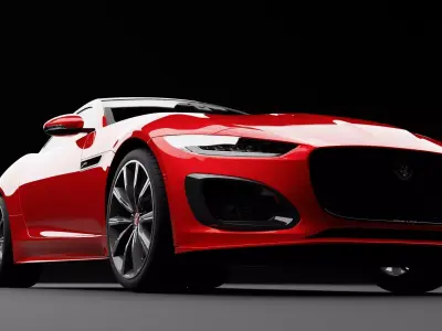 Jaguar F-Type 3D model by RenderRides