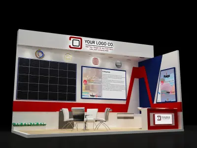 Booth Exhibition Stand a620a 3D model