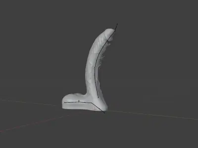 Silicone Penis Rigged Low-poly 3D model