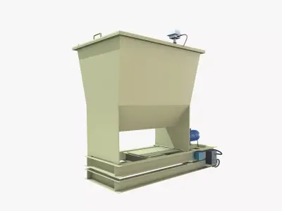 Granulator machine Low-poly 3D model