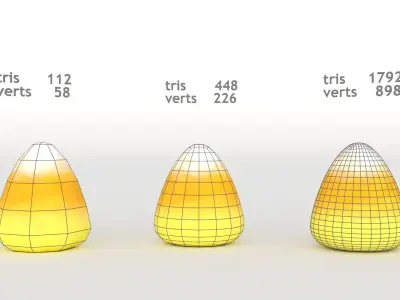 Candy Corn 3D Model for Halloween and Holiday Decorations Low-poly 3D model