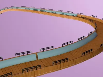 racing car ramp 3D model
