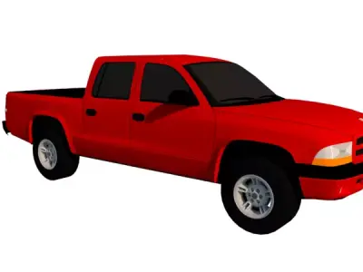 DODGE DAKOTA SPORT QUAD CAB V6 3 9 4X4 1998 Low-poly 3D model