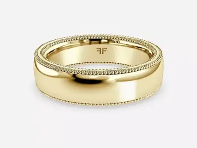 Gold Wedding Ring 04 3D print model