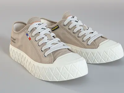 Palladium Palla Ace Beige Low-poly 3D model