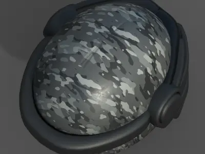 Helmet scifi military combat 3d  Low-poly 3D model