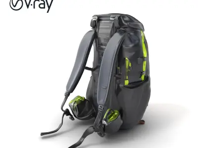 Advanced Sports Backpack with Modular Design model pack Low-poly 3D model