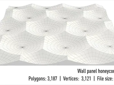 wall panel honeycomb large 3D model