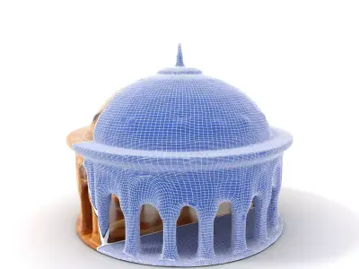 Ornate Dome Pavilion model pack Low-poly 3D model