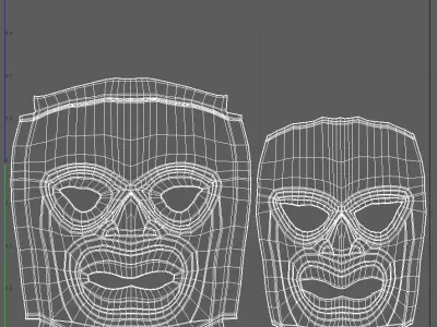 Wooden Mask  I PBR Model 3D model 3D model