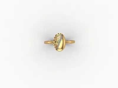 gold ring pint jewelry model 3d stl 3D print model 6