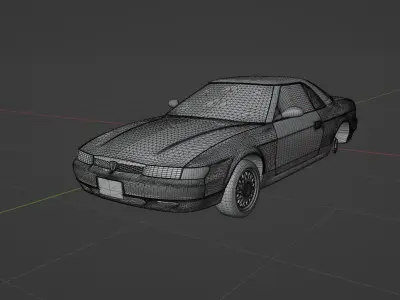 Mazda Eunos Cosmo 1990 with interior Low-poly 3D model