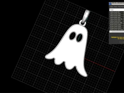 Ghost pendant model 943 3D print model