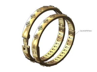 PP watch brand pattern rounded flexture clasp bracelet  3D print model