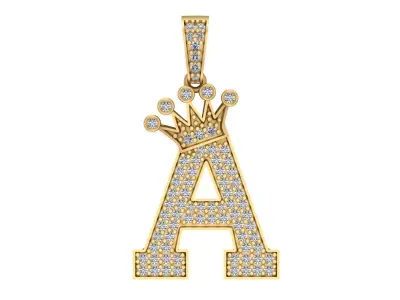 A letter pendant 3D print model 3D print model