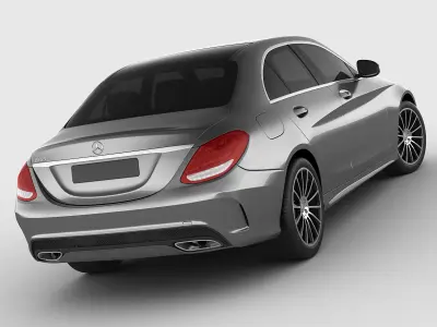 Mercedes C Class 2014 AMG line 3D model