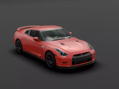Nissan GTR VT Low-poly 3D model