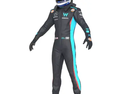 F1 Williams Suit 2023 3D model