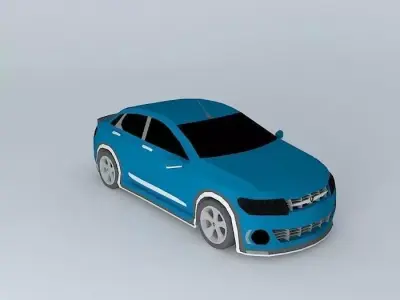 Proton Saga 2013 Concept GTi Free 3D model
