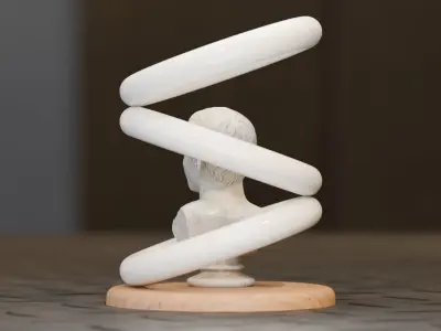 Optical Illusion Statue Animation 3D model