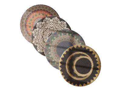 round carpet 7 3D model