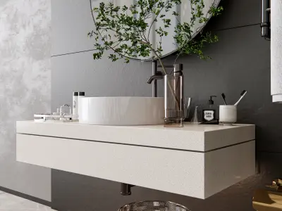 Vanity bathroom set 2 3D model