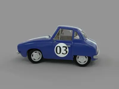 Cartoon Camaro Race Car Low-poly 3D model