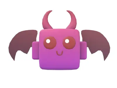 Devil Type Game Asset Pet Character v1 004 Low-poly 3D model