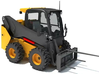 Skid Steer Loader Bale Fork 3D model