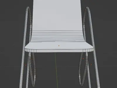 paperclip chair Free low-poly 3D model