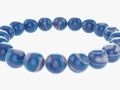 Bead Amethyst bracelet 3D model