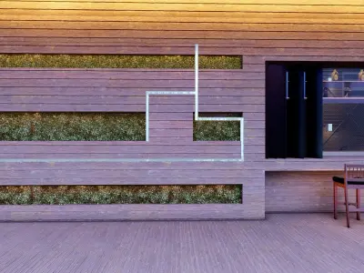 water side bar on bridge Free 3D model