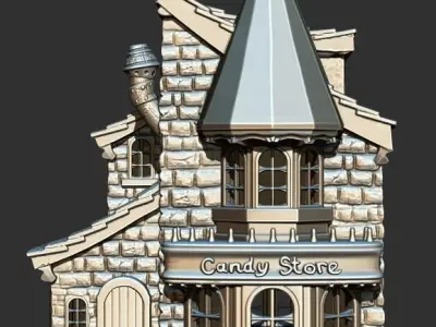 Xmas Candy Store 3D print model