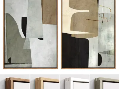 Plaster Two Frame 17 Low-poly 3D model