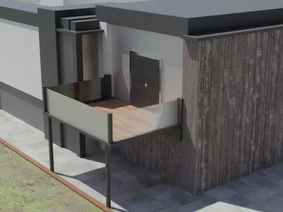 Modern House Exterior  Free 3D model