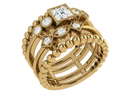 Diamond Ring 3807 3D print model