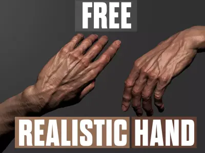 FREE REALISTIC HAND  Free 3D model