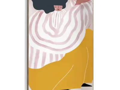 Plaster Two Photo Frame 429 Low-poly 3D model