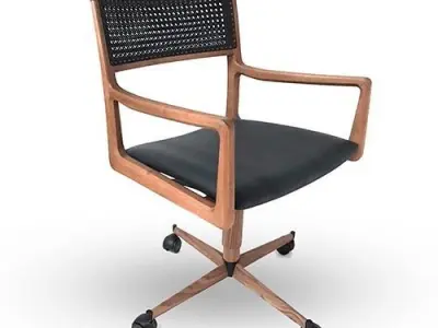 CHAIR office - leather Low-poly 3D model