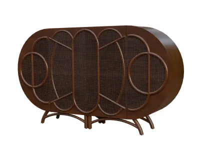Modern 3D Decorative Rack Table Low-poly 3D model