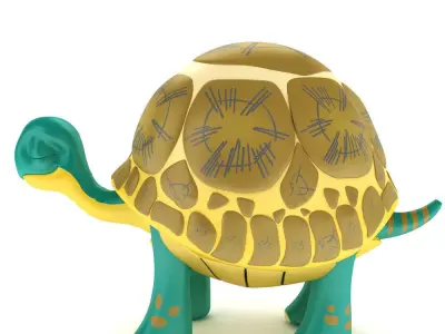 Tortoise toon 3d model 3 3D model