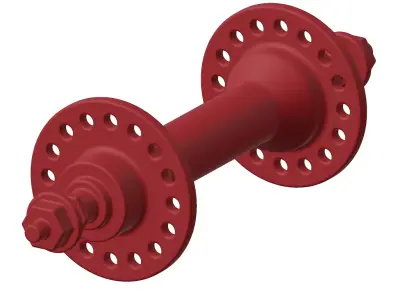 Plastic Bicycle Hub Axle Toy 3D model