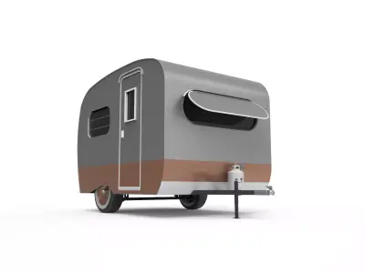 Camper Van Low-poly 3D model