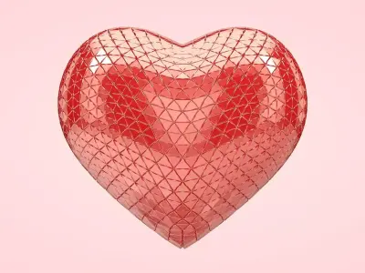 Heart Low-poly 3D model