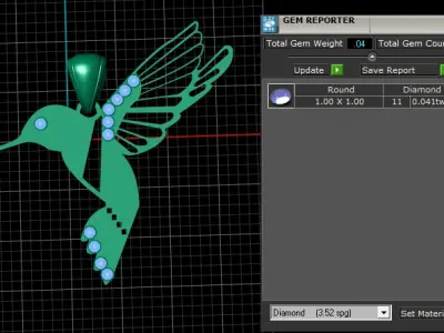 HUMMING BIRD PENDANT 3D PRINTABLE MODEL  3D print model