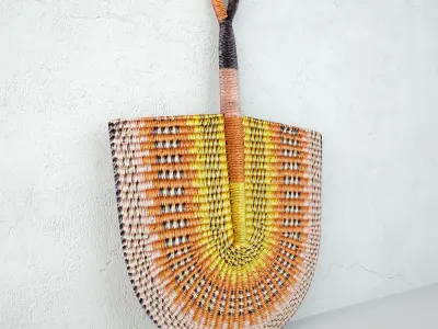 African Handwoven Fan 6 3D model