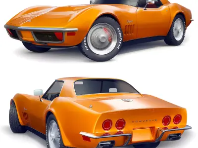 Chevrolette 1968 Corvette Stingray 3D model