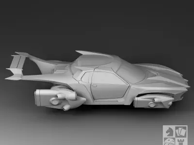 Futuristic supersonic car 3D print model