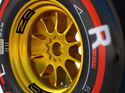 E23 Supersoft Rear tyre Low-poly 3D model